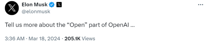 Grok开源实测评分不敌GPT4，马斯克暗讽OpenAI-第4张图片-开云app在线下载-开云体云app官网入口下载-V3.6.9